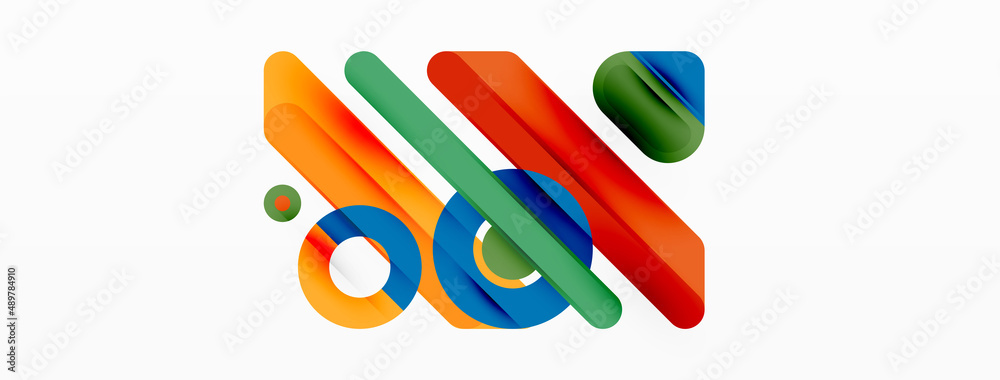 Lines geometric background. Stripes and rings composition business template for wallpaper, banner, background or landing Lines geometric background. Stripes and rings composition business template for wallpaper, banner, background or landing