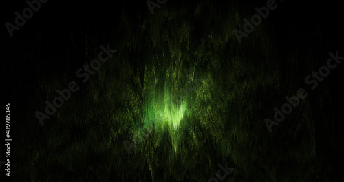 abstract light green pixel noise futuristic effect broken pattern with light glossy metal polygonal texture on green.