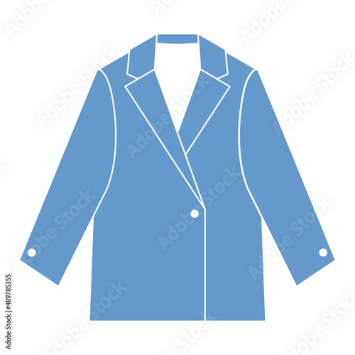 Blue single-breasted blazer