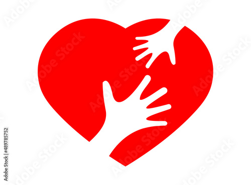 donation logo help kids vector image