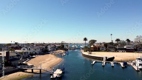 Newport Beach Harbor Drone Up-Shot