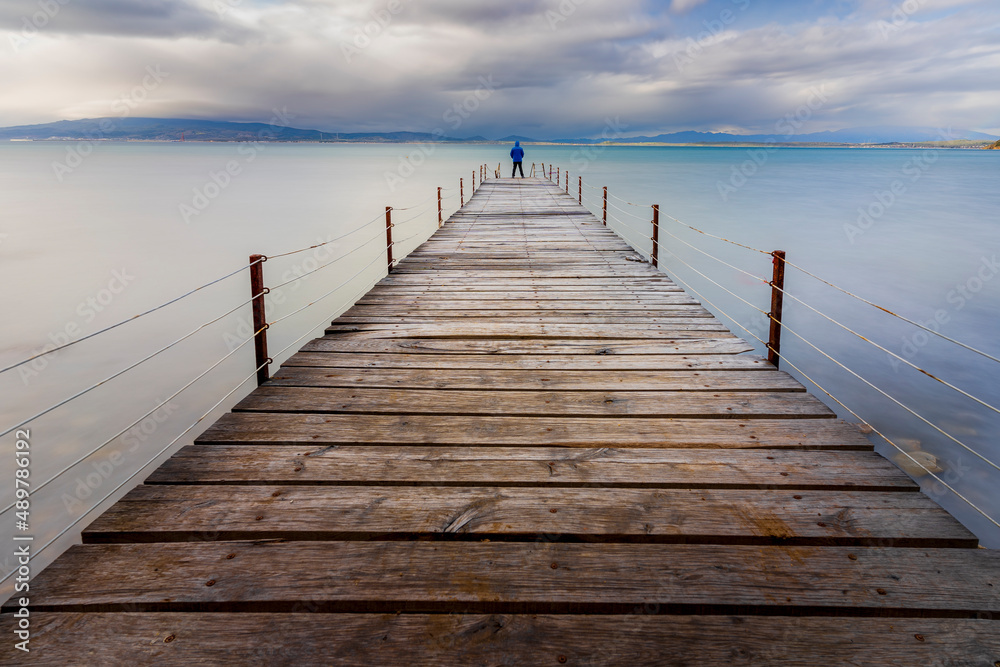 Fototapeta premium wooden pier on the sea