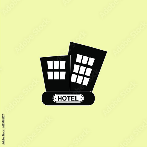 hotel building vector illustration, suitable for icons, templates, logos, mascots, browsers, posters, advertisements, etc