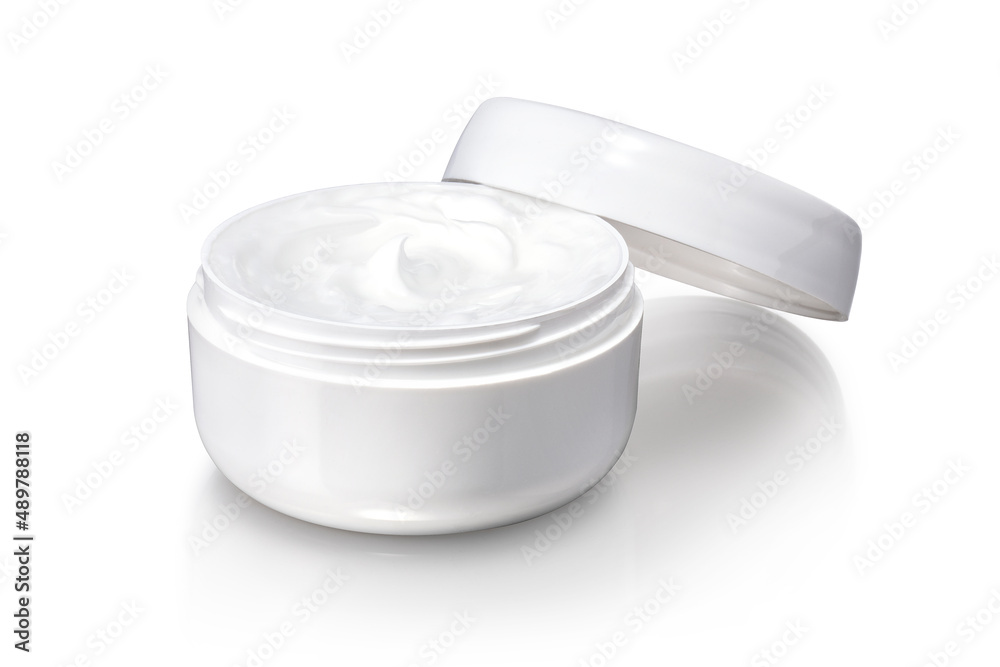 スキンケアクリームの入った白い容器 StockFoto Adobe Stock