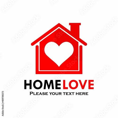home love logo template illustration