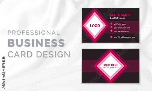 Stylish modern business card design template. Creative visiting card print template and stationery design.