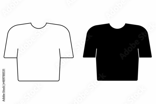 Set of black and white cropped T-shirts