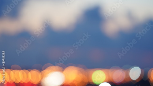 The blurred sunset sky view in the city © Bo