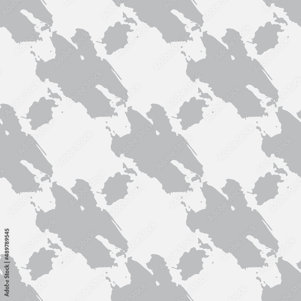 Obraz premium Seamless pattern with paint blots. Black and white abstract drawing. Vector illustration