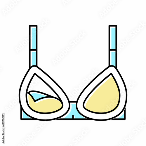 nursing bra color icon vector illustration
