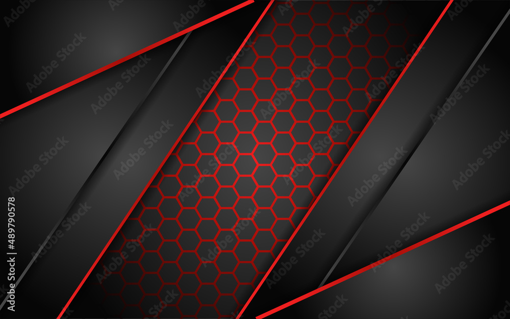 Abstract modern dark gradient texture background combined with futuristic red lines Abstract modern dark gradient texture background combined with futuristic red lines