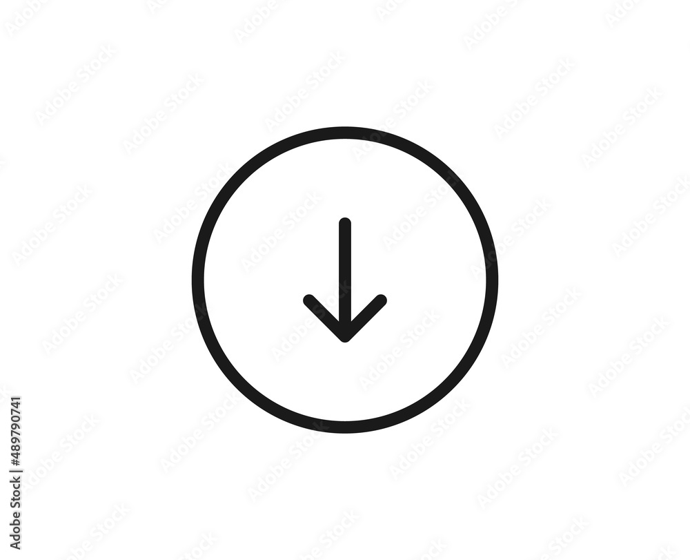 Black line icon on white background