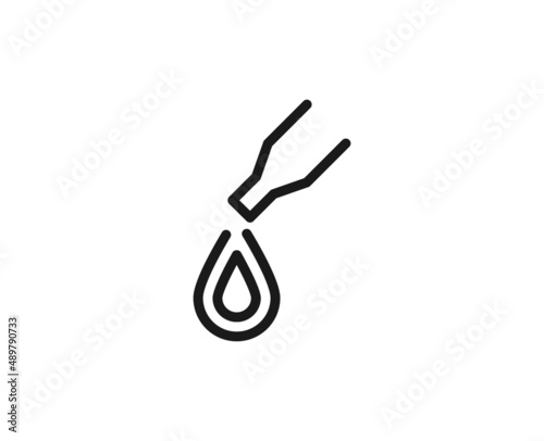 Beauty line icon on white background