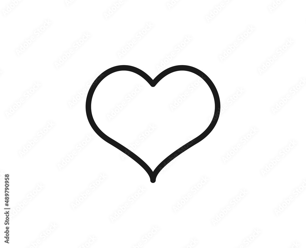 Heart line icon. Vector symbol in trendy flat style on white background. Love sing for design. Heart line icon. Vector symbol in trendy flat style on white background. Love sing for design.