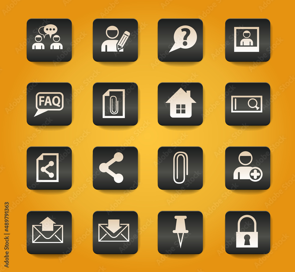 forum interface icon set forum interface icon set