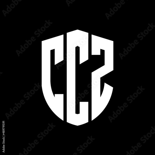 CCZ letter logo design. CCZ modern letter logo with black background. CCZ creative  letter logo. simple and modern letter logo. vector logo modern alphabet font overlap style. Initial letters CCZ  photo