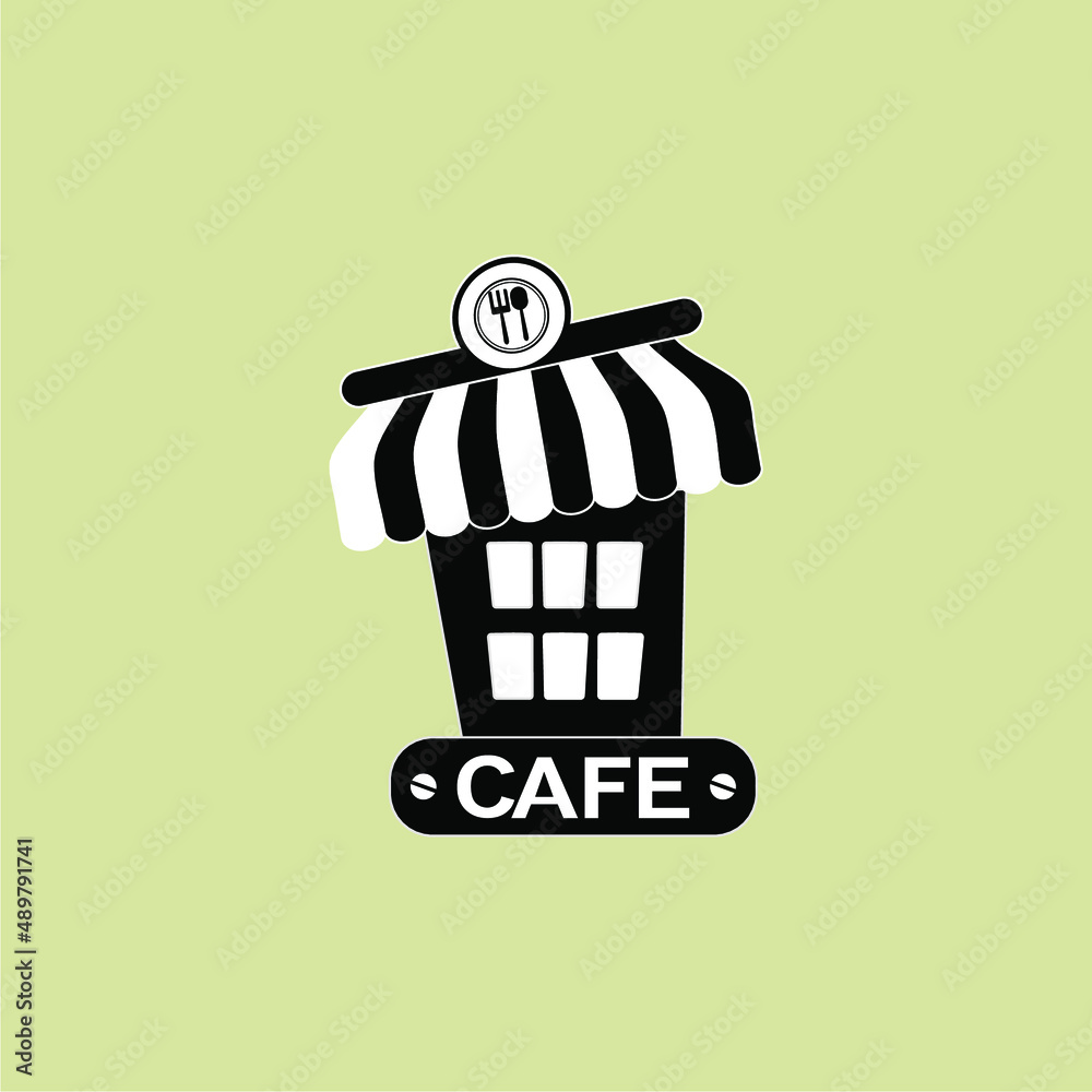 cafe building vector illustration, perfect for icons, templates, logos ...