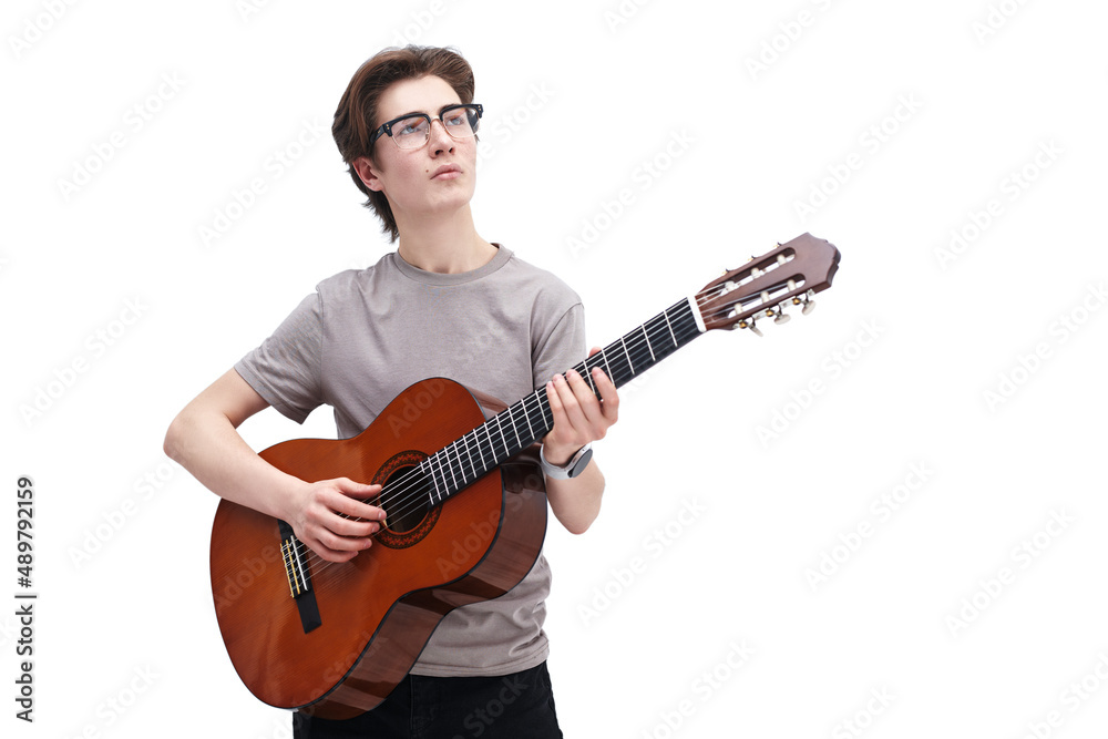 guy playing the guitar