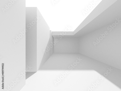 Wallpaper Mural Illuminated corridor interior design. Empty Room Interior Background Torontodigital.ca