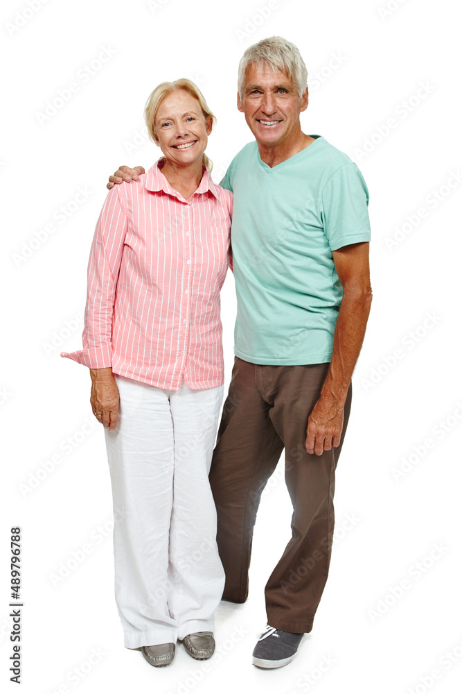 Grandma and grandpas family pictures. Studio shot of a mature couple. Grandma and grandpas family pictures. Studio shot of a mature couple.