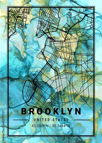 Brooklyn Flowercup Marble Map photo