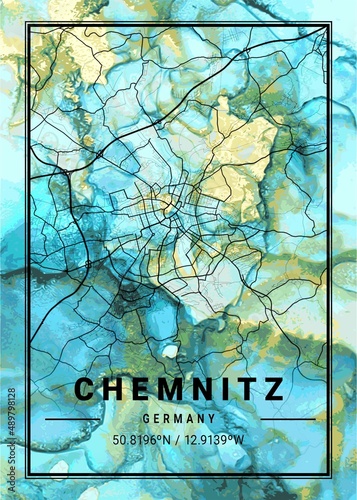 Chemnitz Flowercup Marble Map photo