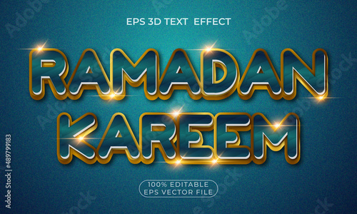 Ramadan Kareem editable 3d text effect