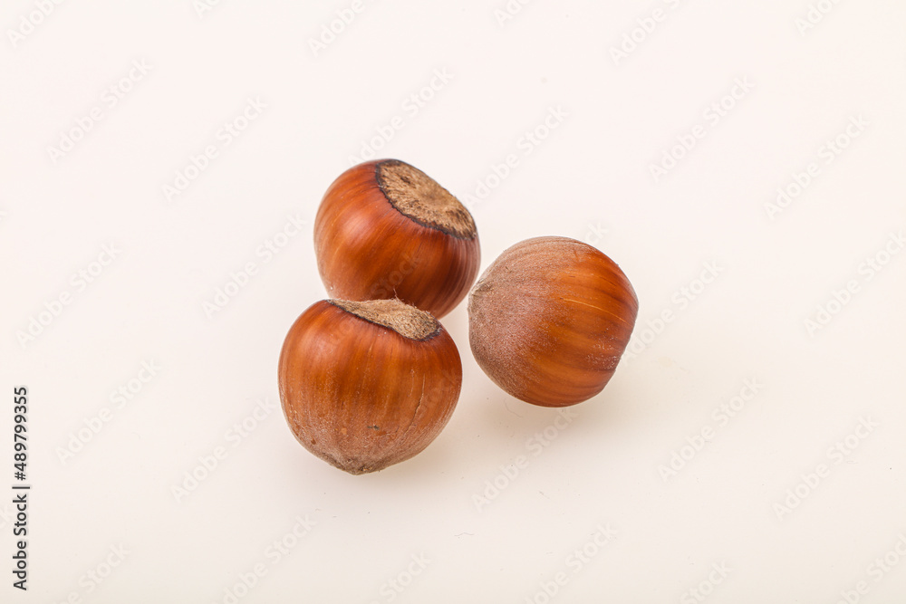 Hazelnut heap isolated over background Hazelnut heap isolated over background
