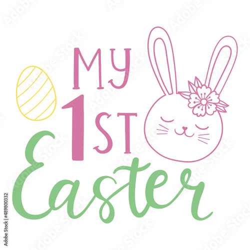 Canvas Print My 1st easter hand lettered quote