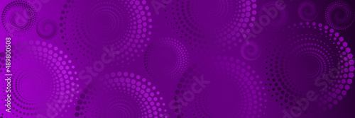 Vector illustration of abstract pattern background. Abstract texture banner with purple hexagon spiral gradient. Design for wallpaper, prints, label, poster, template.
