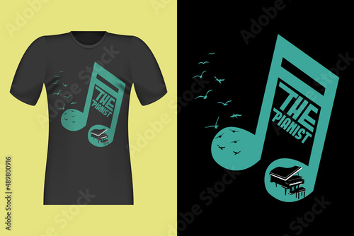 The Pianist T Shirt Vintage Design