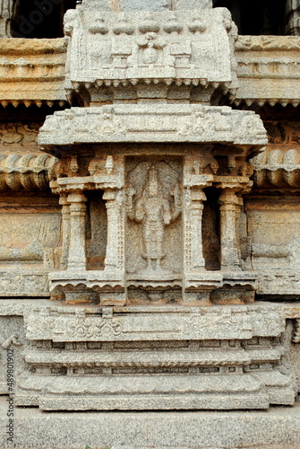 detail of the facade of a temple