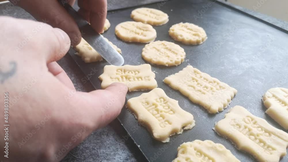 Preparing of raw handmade rude cookie dough naughty quote words insult Preparing of raw handmade rude cookie dough naughty quote words insult