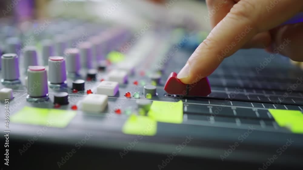 mixing console. radio presenter control. volume desk. mixing console. radio presenter control. volume desk.