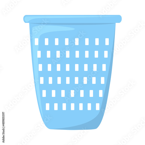 Vector colorful washbowl for laundry isolated flat illustration