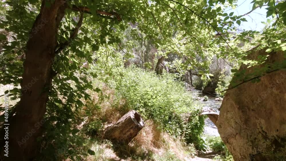 Ihlara Valley. POV walking in the Ihlara Valley in Aksaray Turkey. Travel to Turkey background 4K video. Ihlara Valley. POV walking in the Ihlara Valley in Aksaray Turkey. Travel to Turkey background 4K video.