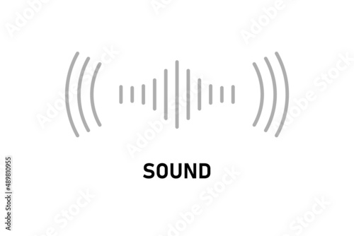 Sound wave icon voice recognition in virtual assistant, speech sign. Abstract audio wave, command