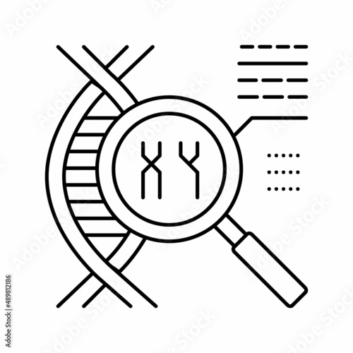 fanconi anemia line icon vector illustration