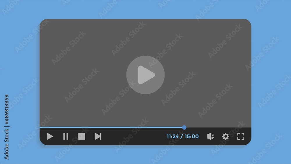 Vector of Video Player. Perfect for video player design, interface, etc. Vector of Video Player. Perfect for video player design, interface, etc.