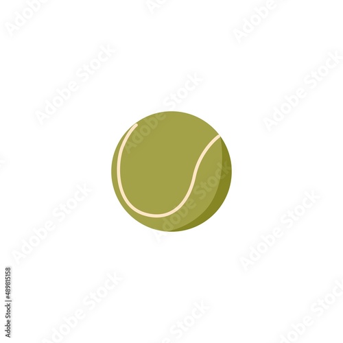 Sports small ball icon. Kids toy for playing tennis game. Flat vector illustration isolated on white background