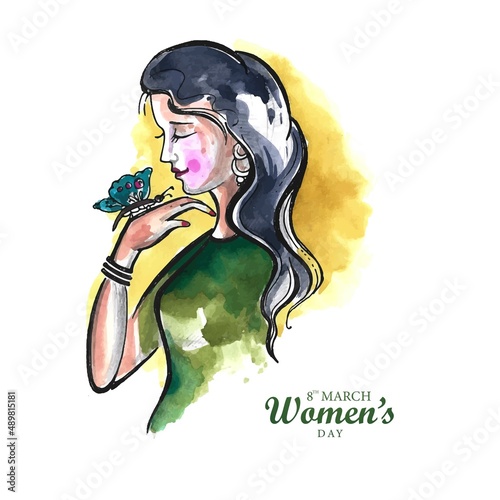 Happy womens day celebrations concept card design