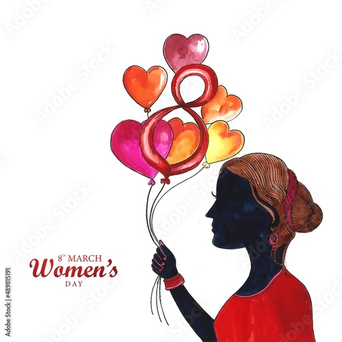 .Beautiful international womens day invitation card background