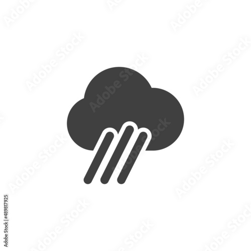 Heavy rain forecast vector icon