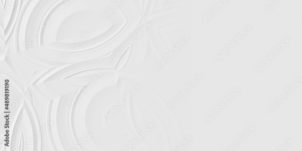 Random overlayed white fading out organic swoosh and wave shapes geometrical background wallpaper banner template pattern with copy space Random overlayed white fading out organic swoosh and wave shapes geometrical background wallpaper banner template pattern with copy space