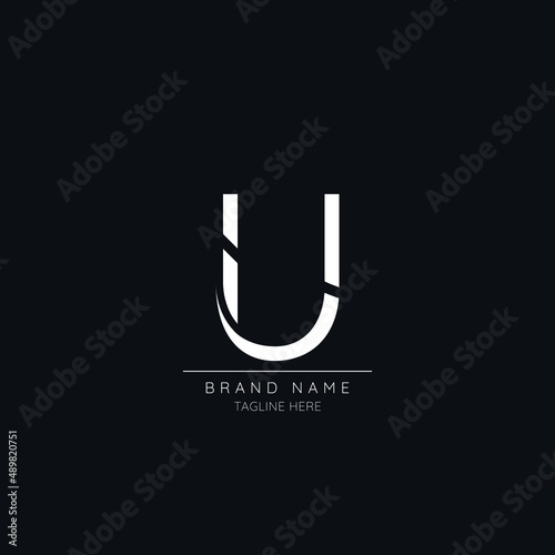Top notch initial letter U logo icon