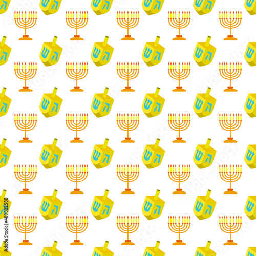 vector seamless pattern. Happy Hanukkah banner, template design. background holiday of menorah with candle from chanukah or hanuka. illustration of hannukah for sale party festival at happy in jewish 