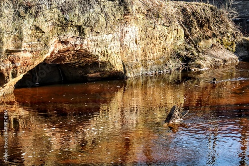 Fototapeta Naklejka Na Ścianę i Meble -  cave in the river