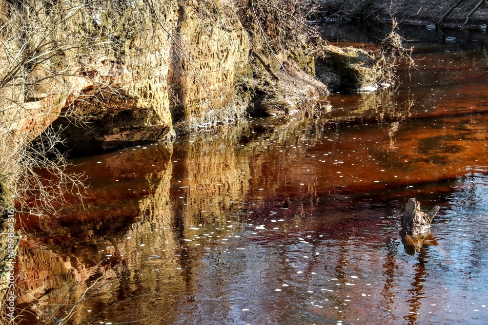 waterfall in the cave