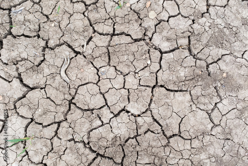 Global warming background, texture or pattern. Cracks in mud