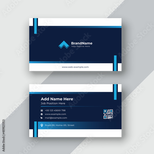 creative business card template in blue